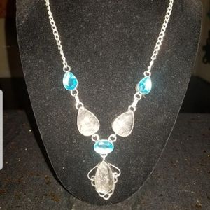 NWT Genuine Rutile Quartz, Blue Quartz Handmade